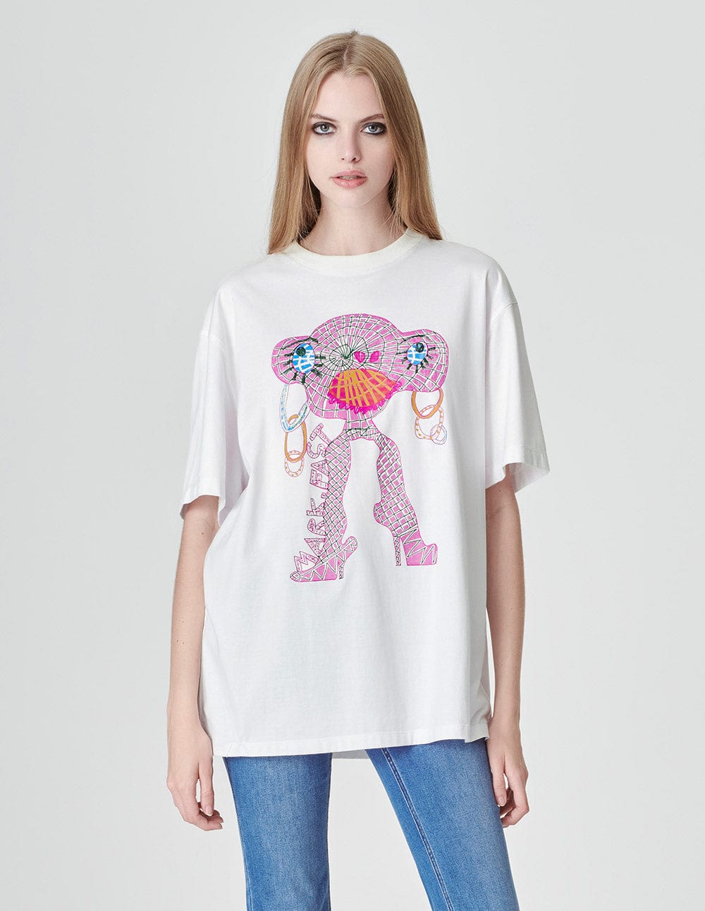 Unisex street style electric eye beast series T-shirt