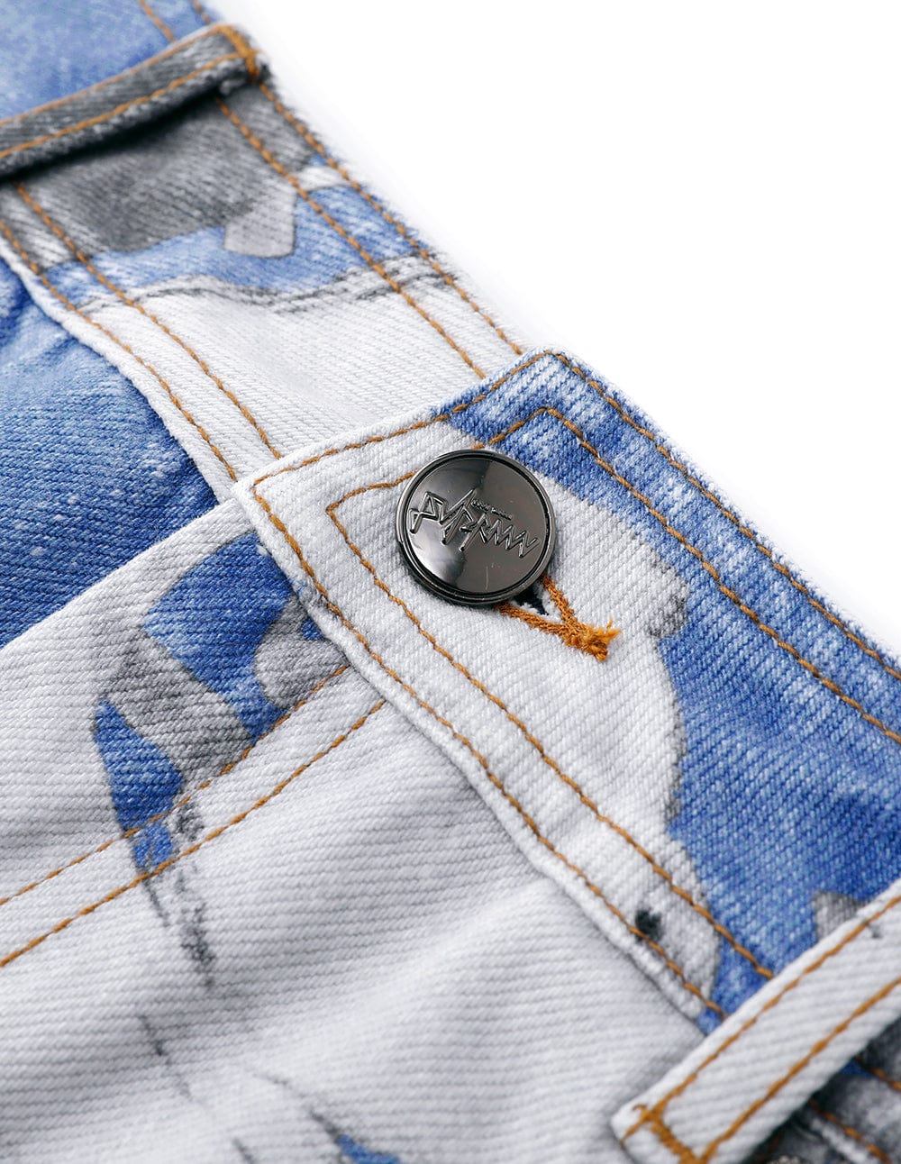 Ladies Recycled Graffiti Denim Skirt