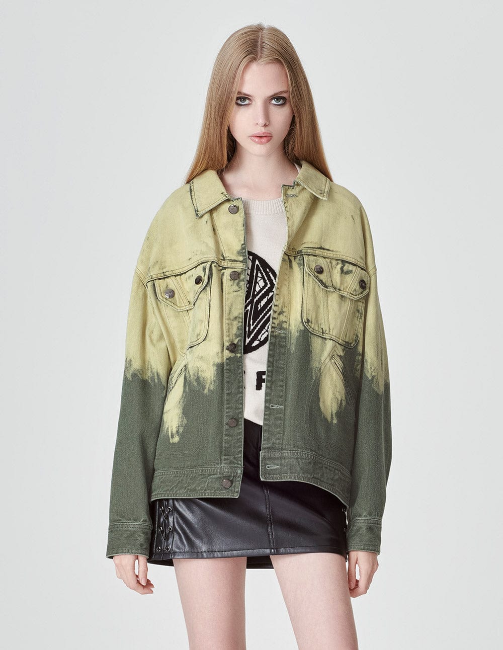 Unisex Couple Style Washed Denim Jacket