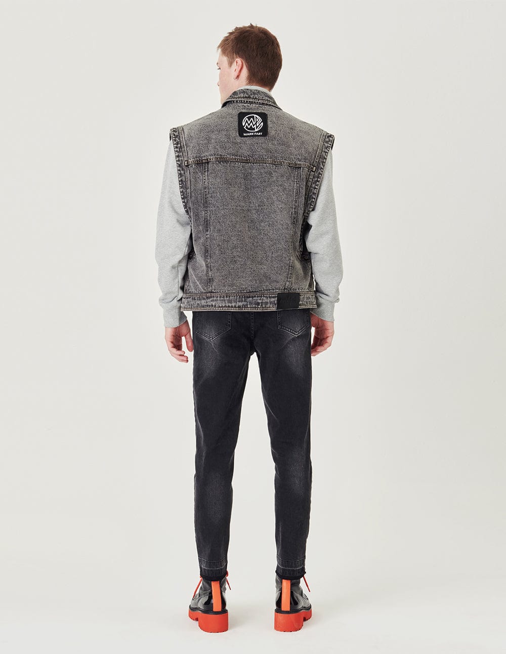 Couples Snowflake Wash Black Denim Vest