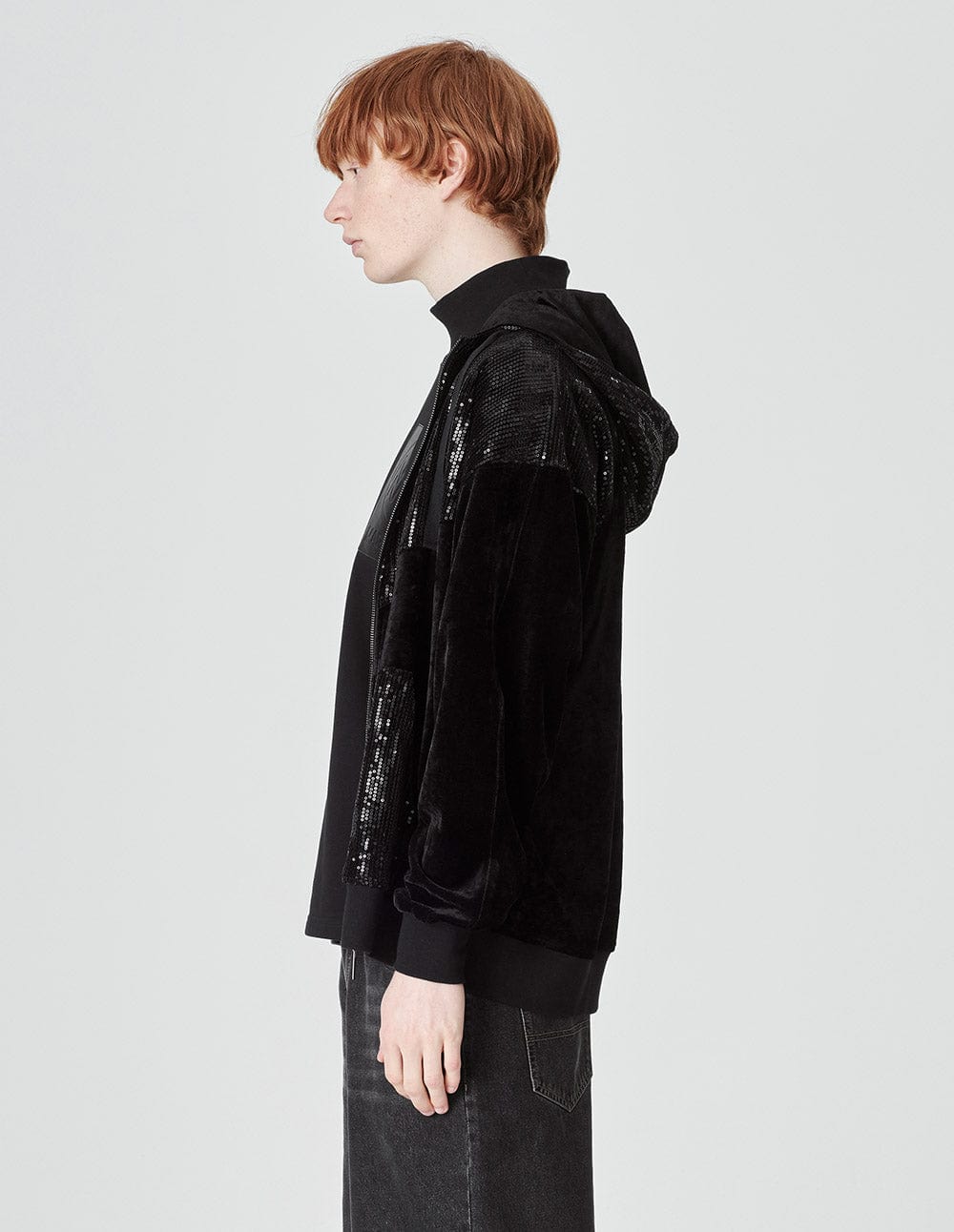 Unisex Style Hot Silver Knit Hooded Jacket