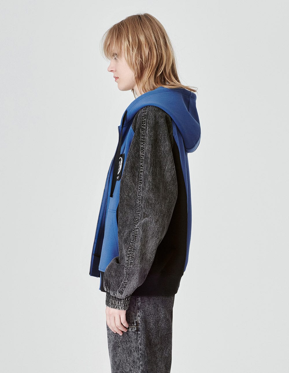 Unisex Couple Style Denim Sweater Jacket