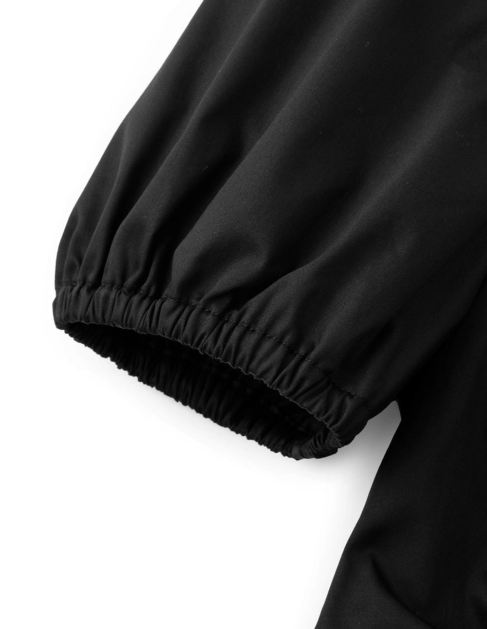 Women's Black Puff Sleeve Ruched Bolero