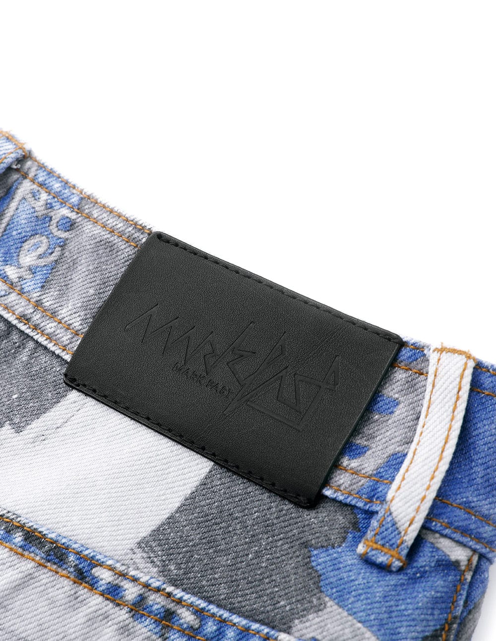 Ladies Recycled Graffiti Denim Skirt