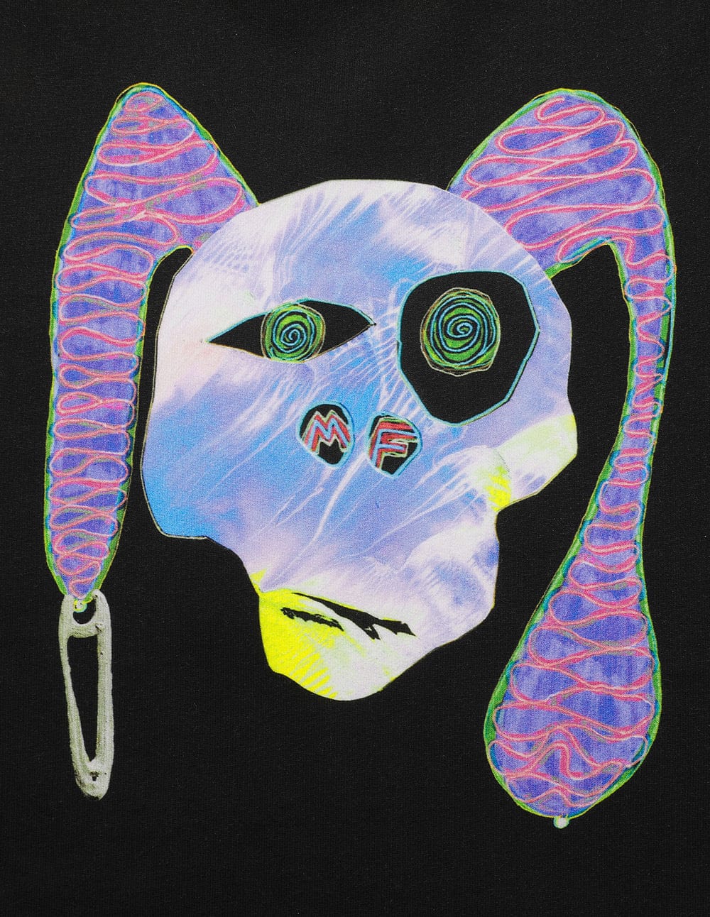 Ladies Black Cotton Printed Sweatshirt