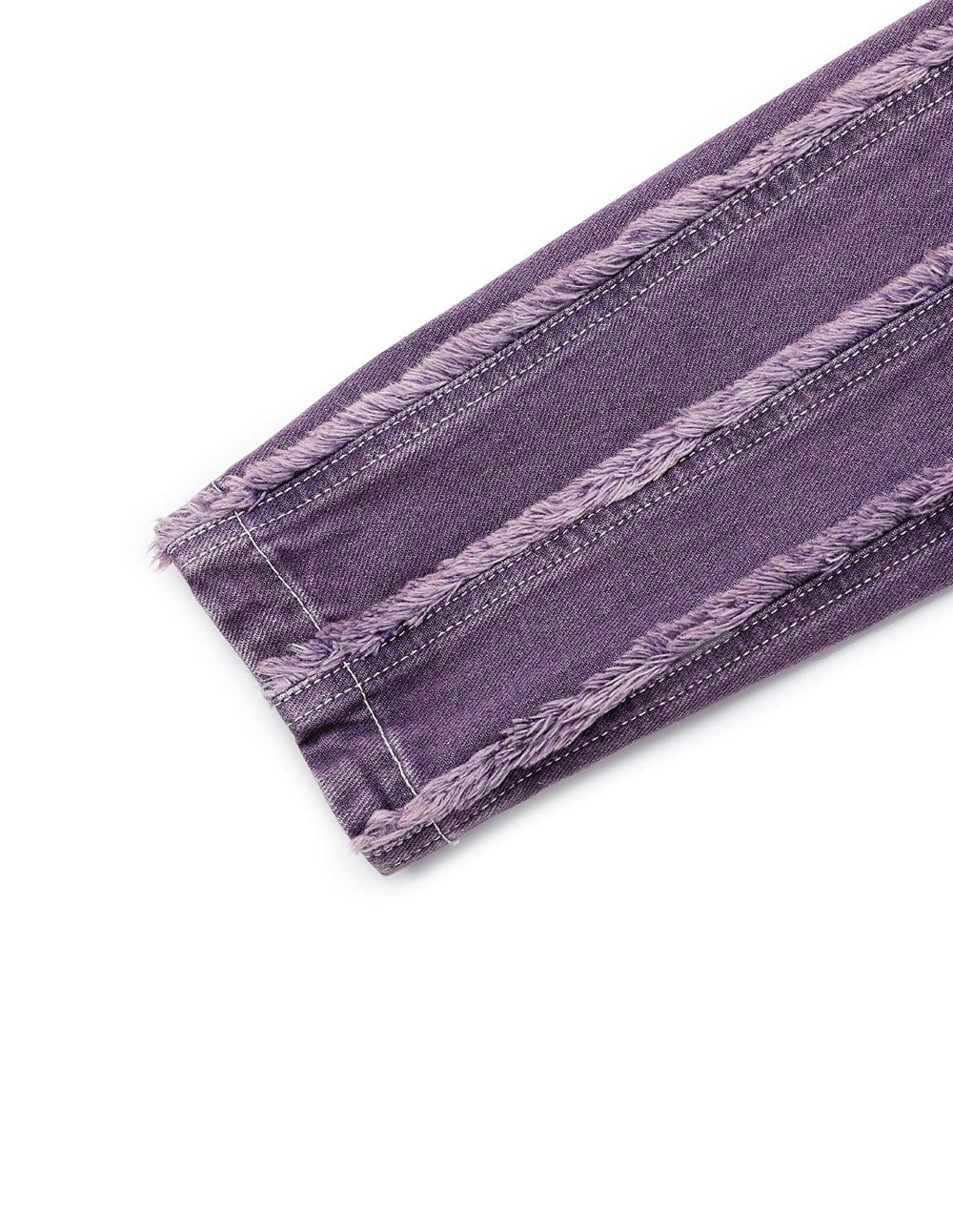 Ladies Purple Denim Cropped Jacket