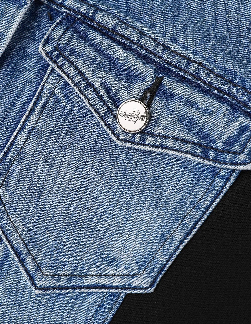 Panelled Embroidered Denim Jacket