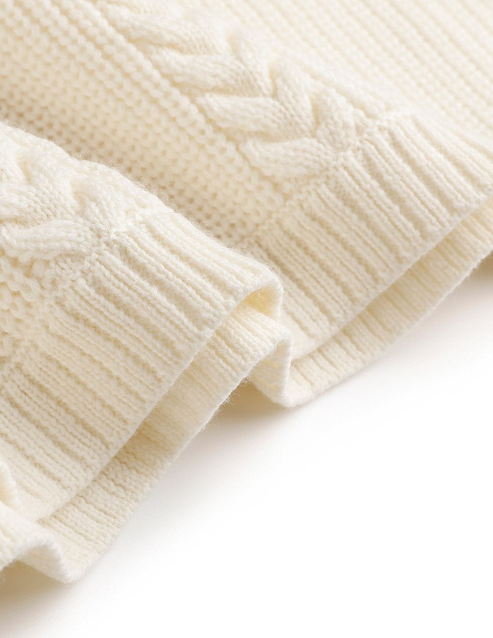 Women's Off-White Cropped Pullover Sweater