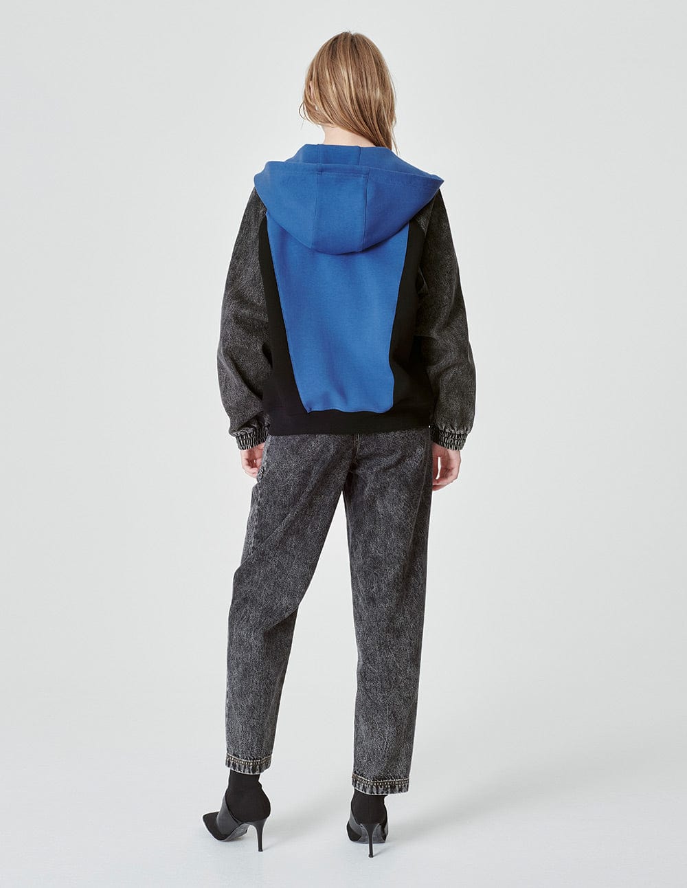 Unisex Couple Style Denim Sweater Jacket