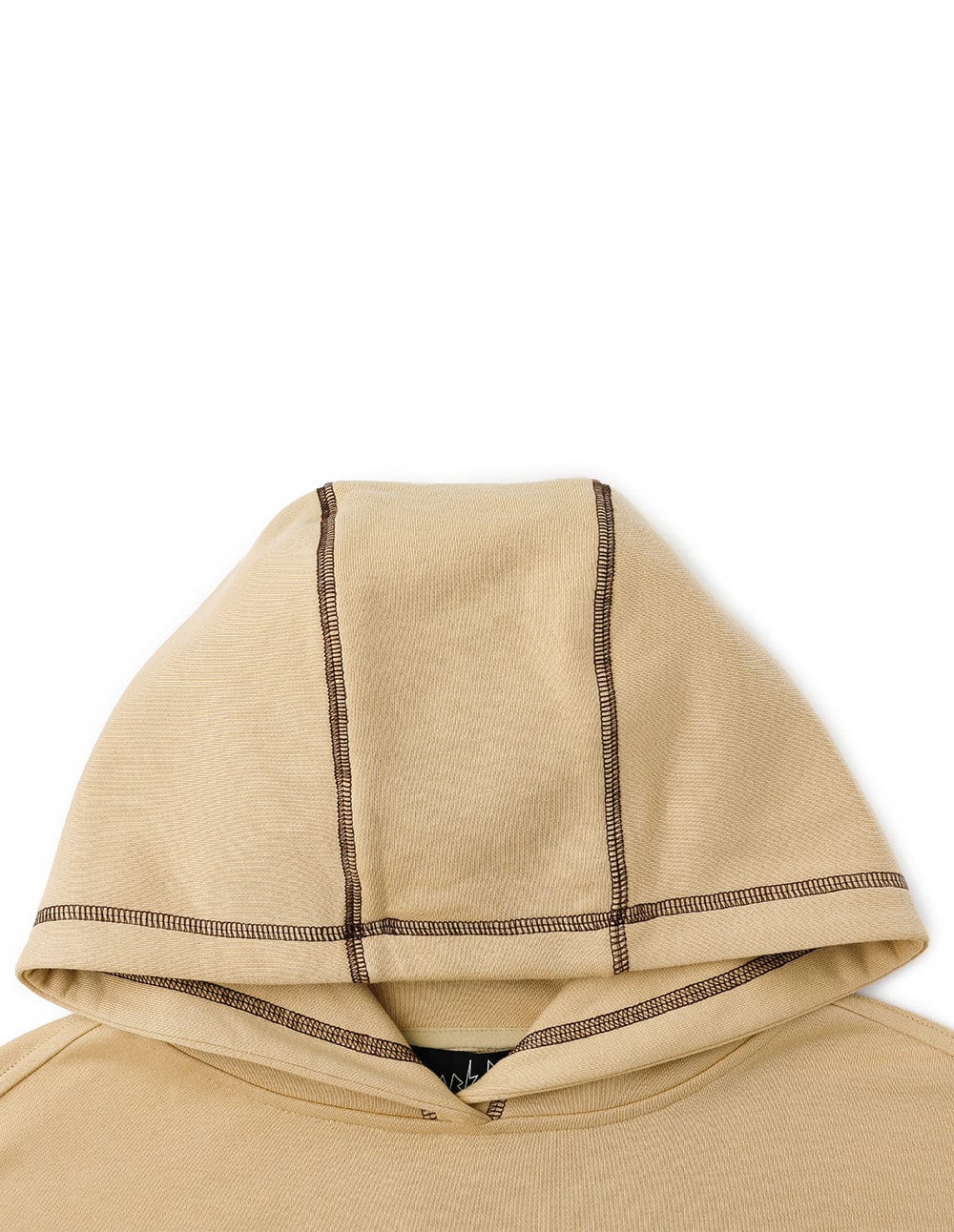 Women's Khaki Logo Embroidered Hooded Sweatshirt