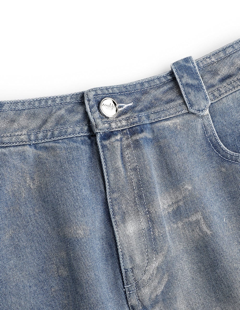 Light Blue Denim Mini Skirt