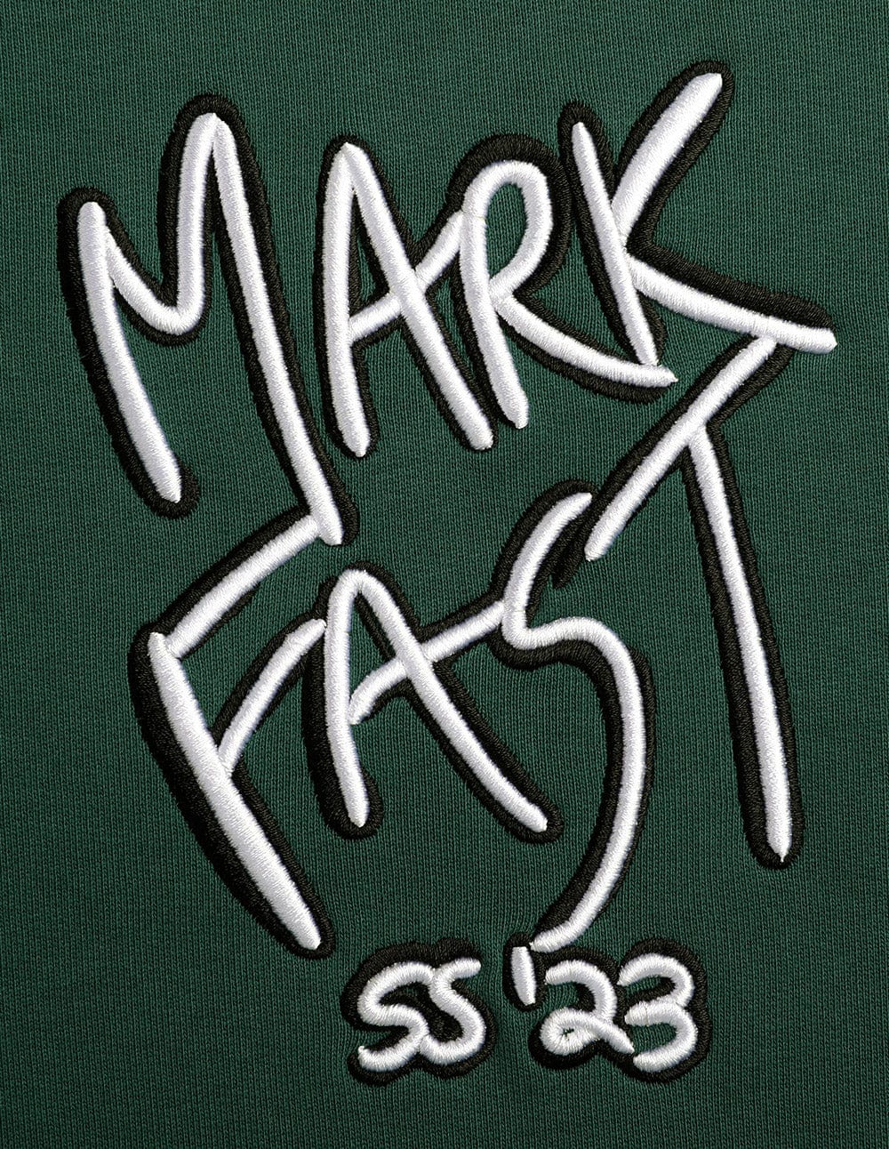 Unisex style dark green print hoodie