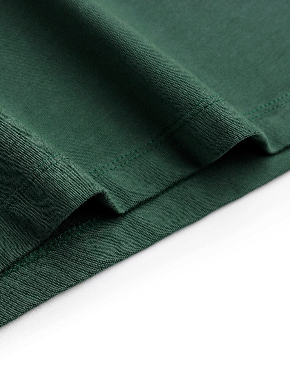 Unisex style dark green printed loose short-sleeved T-shirt