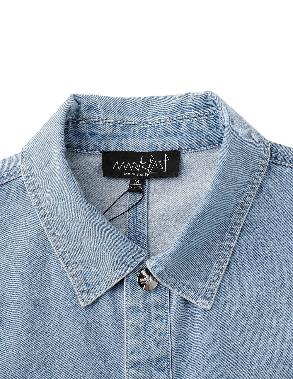 Unisex Colour Block Washed Denim Jacket