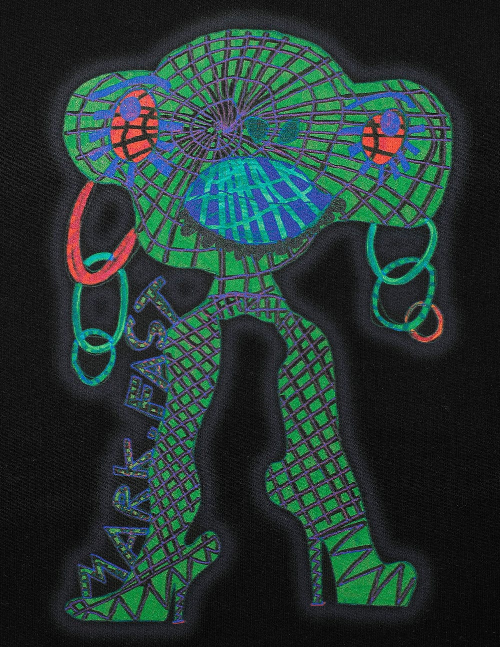 Unisex Cotton Sweatshirt With Electric Eyes And Animal Print For Couples