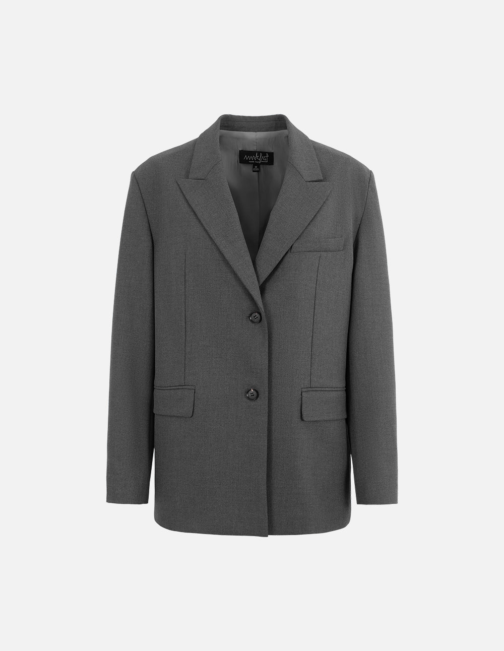 MF simple power peak lapel dropped shoulder sleeve suit jacket