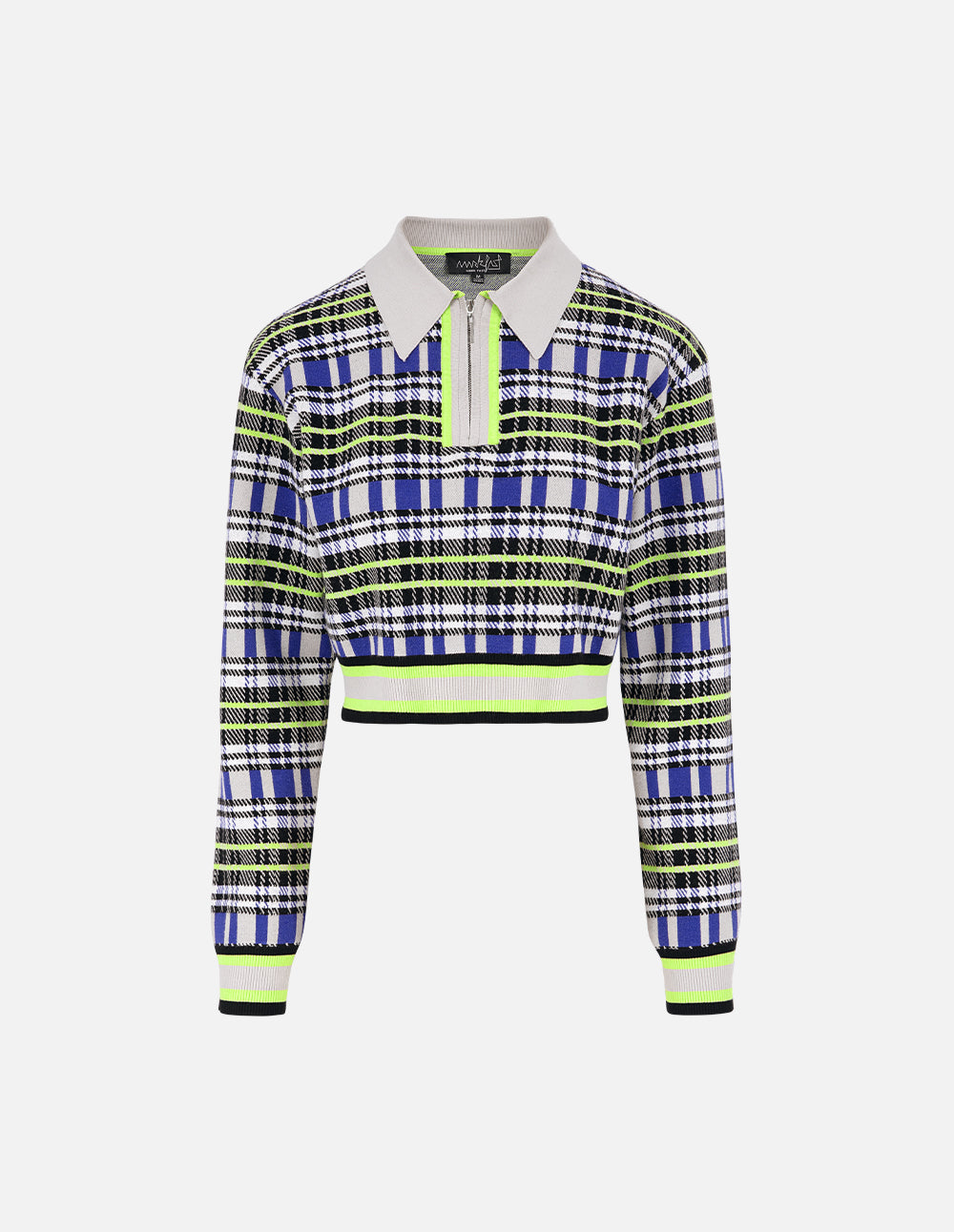 Women's contrast plaid jacquard sweater