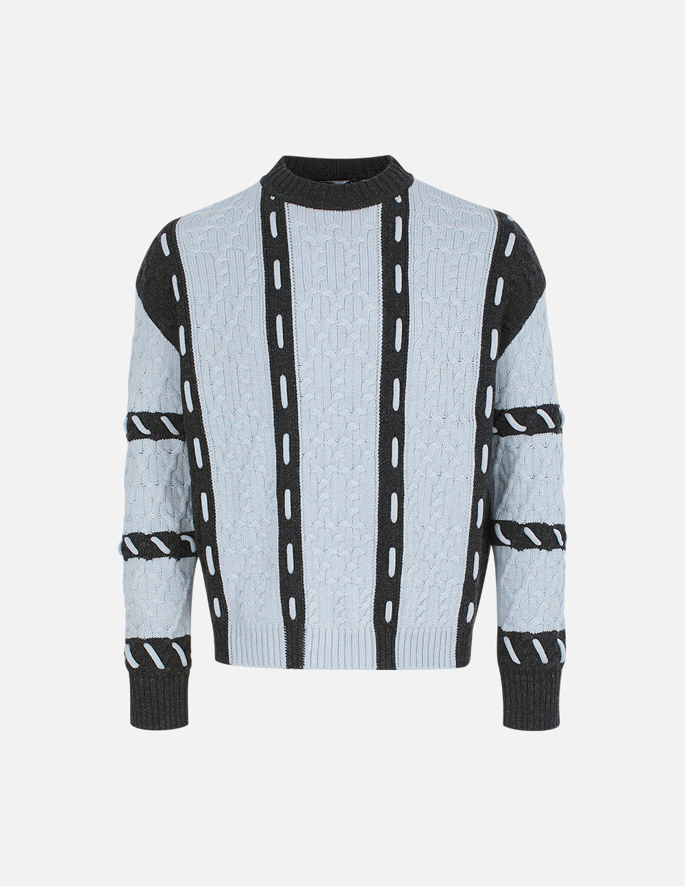 Couple Style Wool Blend Contrasting Sweater