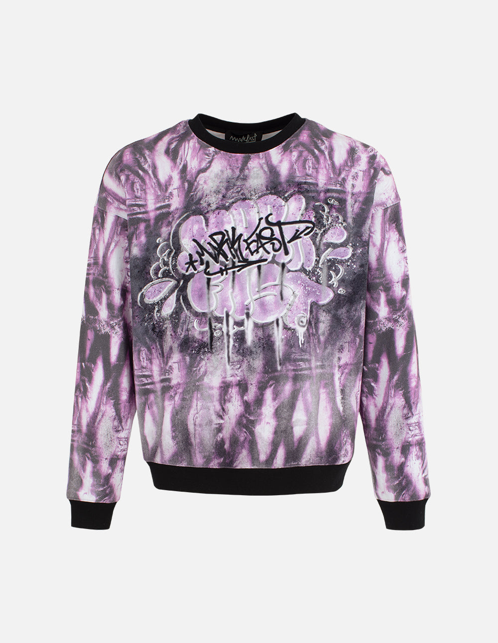 Couple Style Abstract Printed Cotton Loose Sweatshirt