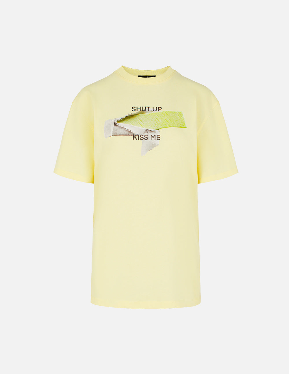 Couple Style Chewing Gum Slogan Printed T-Shirt