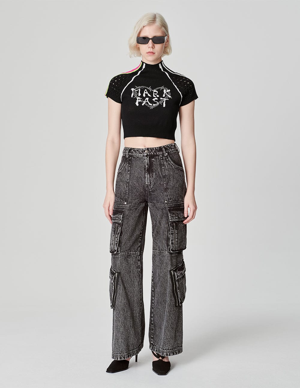 Jacquard Hollow Sleeve Sweater