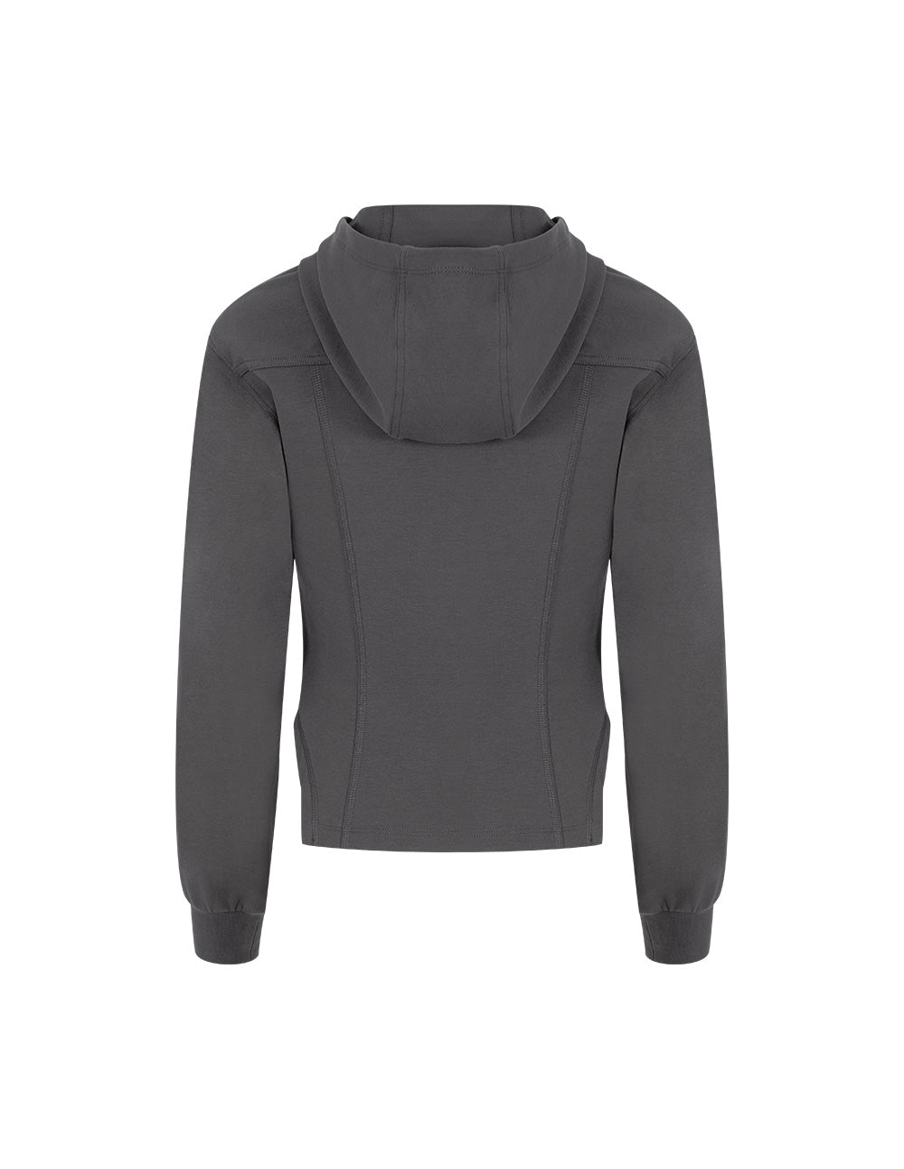 Women's Gray Hooded Irregular Hem Sweatshirt