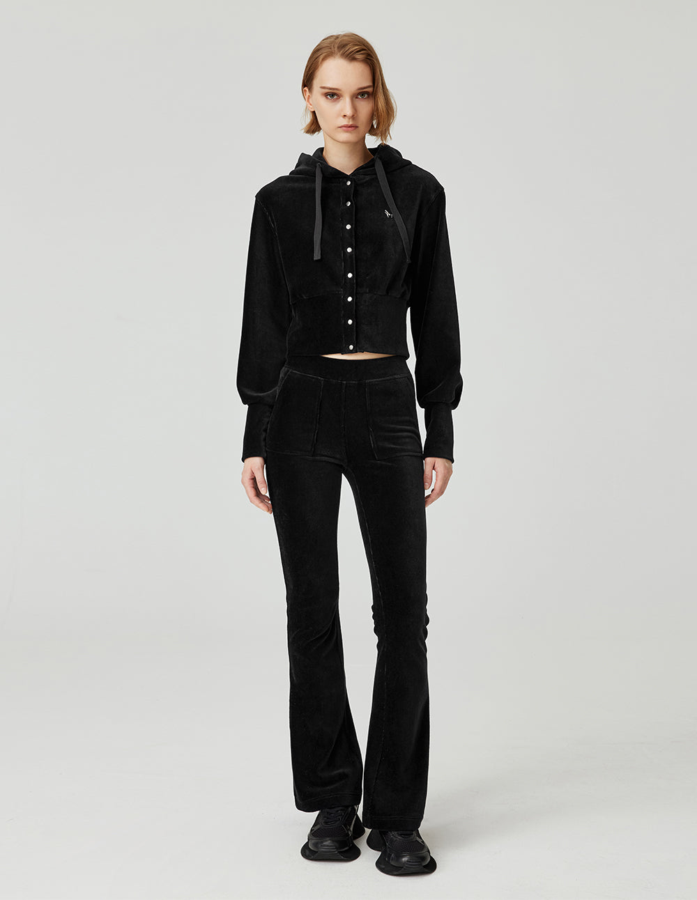 MF hooded drawstring monster velvet sweatshirt jacket