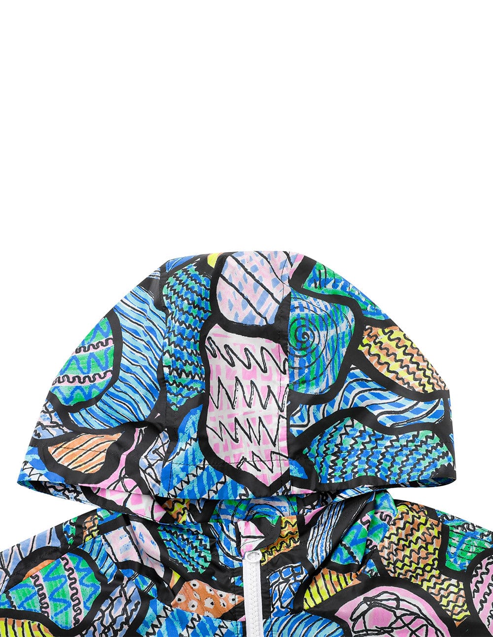 Unisex Colourful Coral Print Hooded Jacket