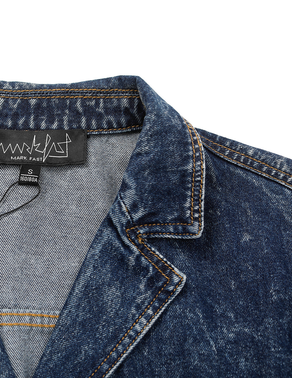 Tie-Strap Design Snowflake Washed Denim Jacket