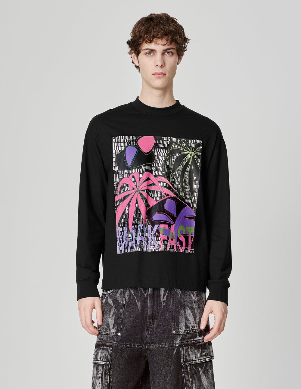 Unisex Tropical Rainforest Print Crew Neck Sweatshirt