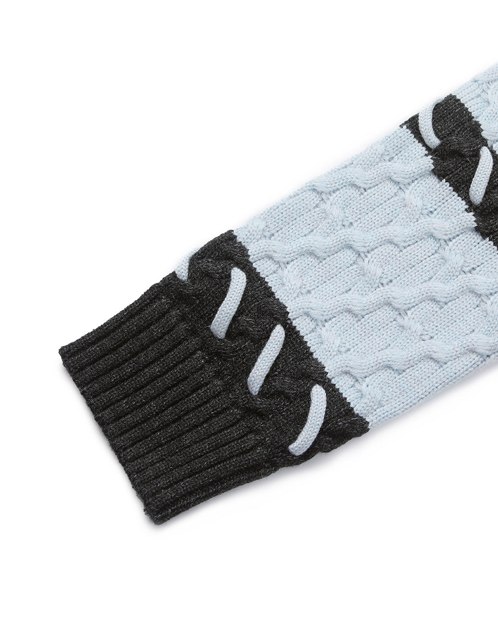 Couple Style Wool Blend Contrasting Sweater