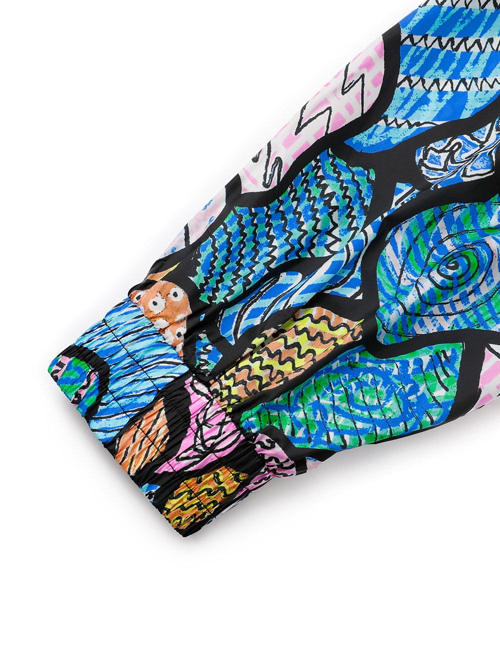 Unisex Colourful Coral Print Hooded Jacket