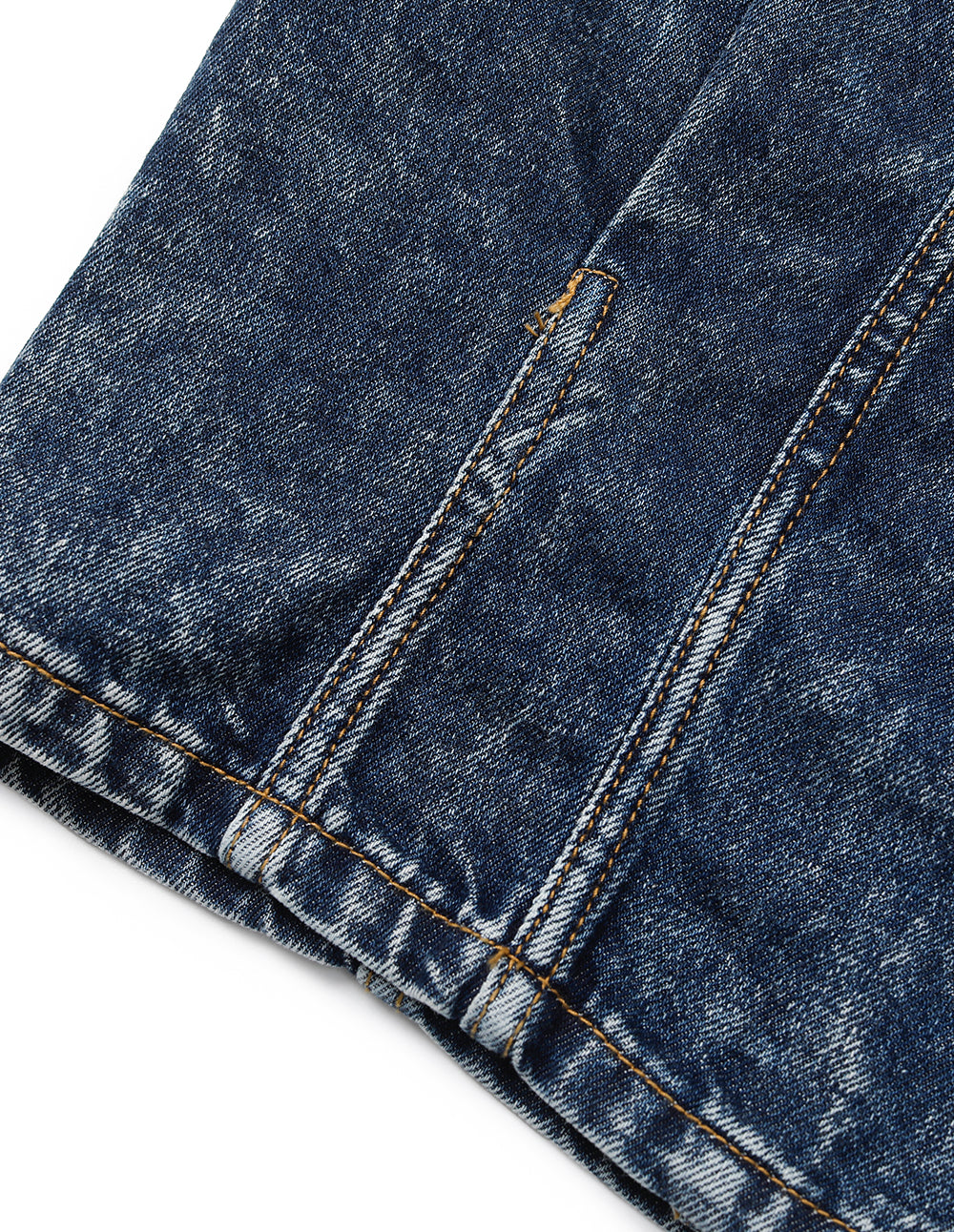 Tie-Strap Design Snowflake Washed Denim Jacket