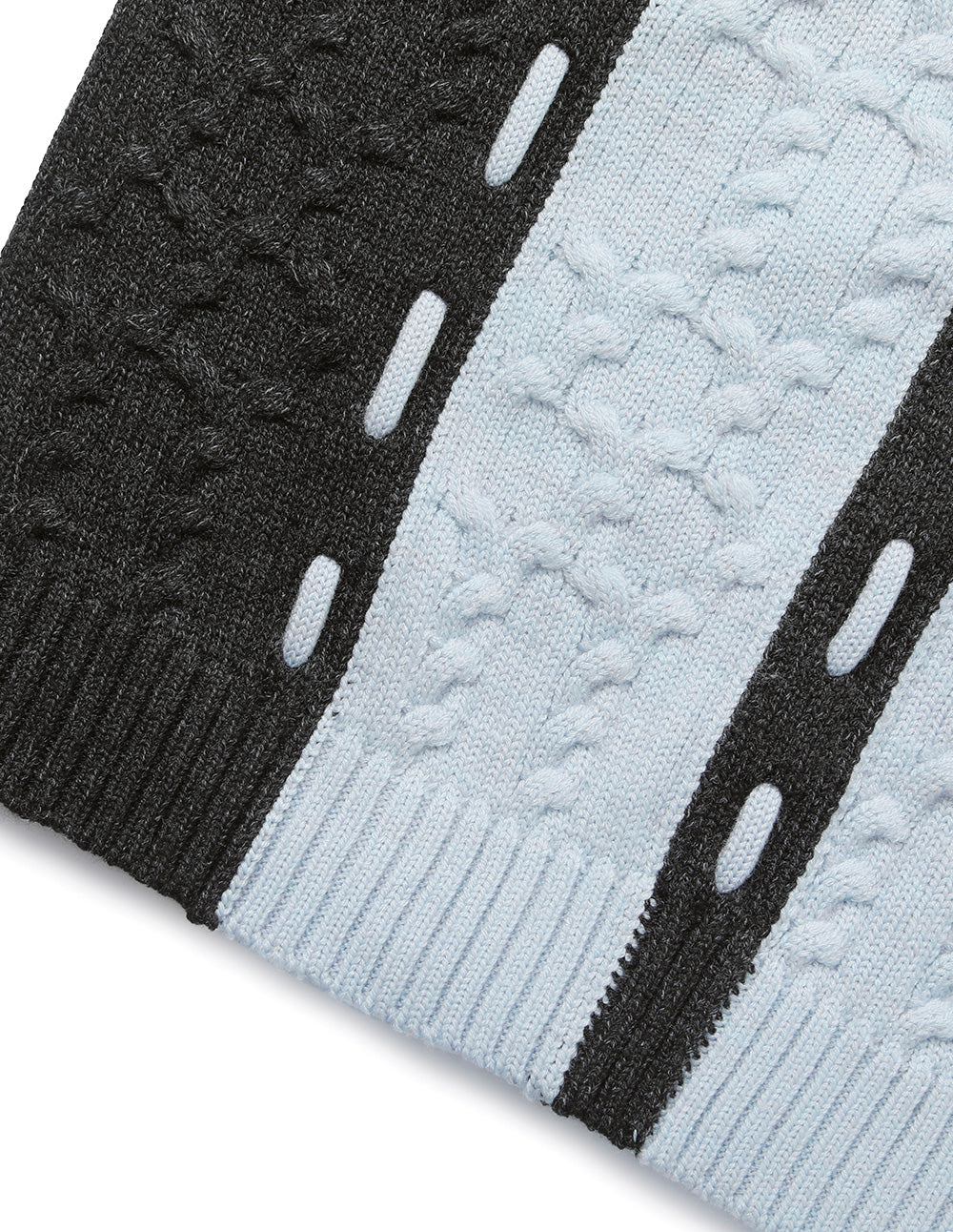 Couple Style Wool Blend Contrasting Sweater