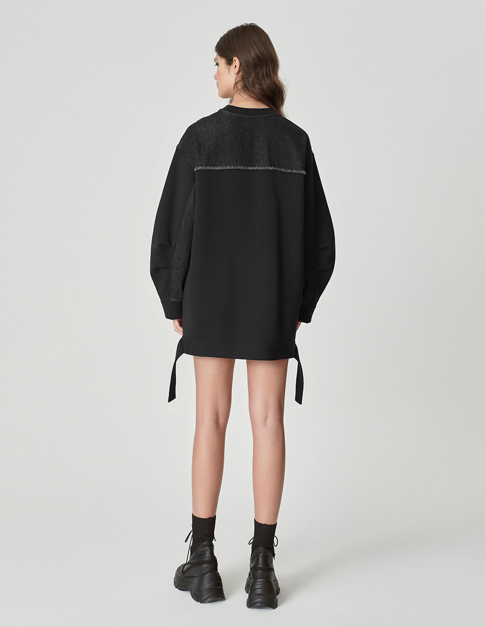 Women's Patchwork Washed Denim Dress