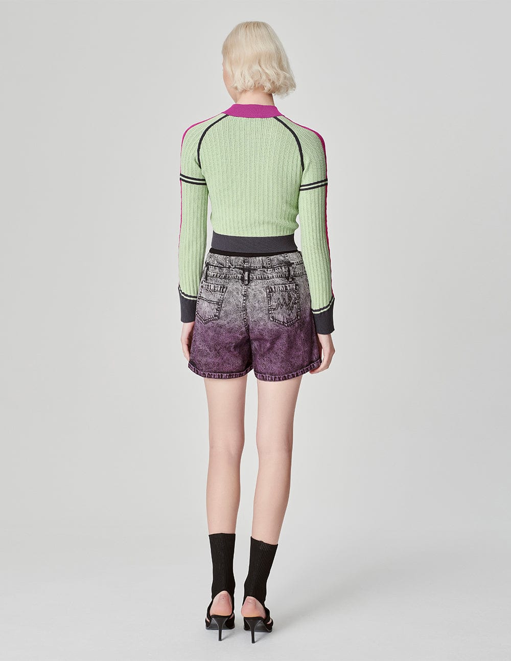 Women'S Avocado Green Contrast Sweater