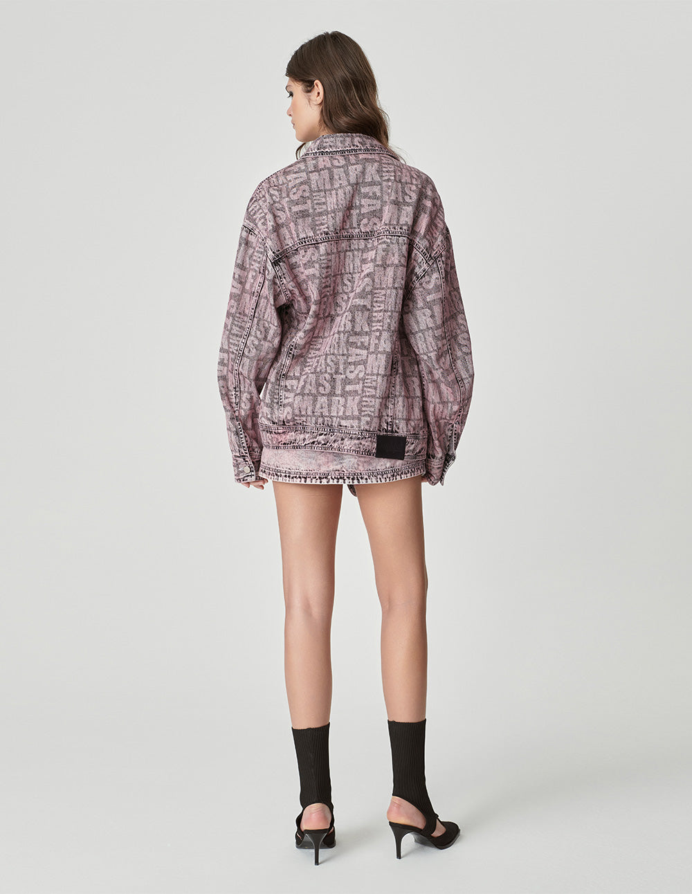 Couple Style Snowflake Dyed Washed Denim Jacket