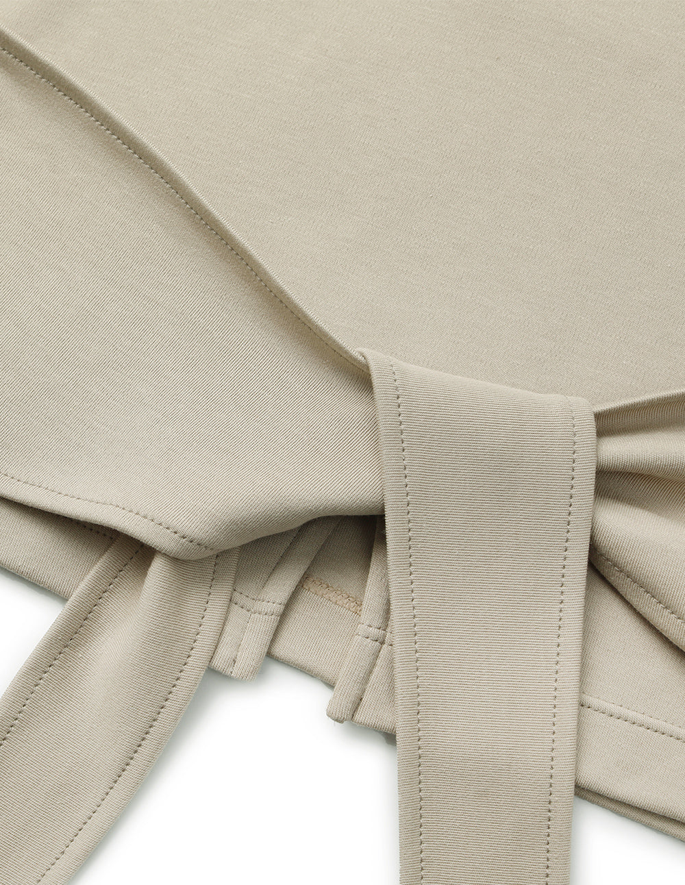 Ladies Fake Two Piece Light Brown Strappy Sweater