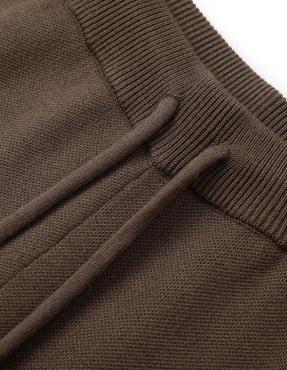 MF side stripe elastic waist tie straight-leg knit pant