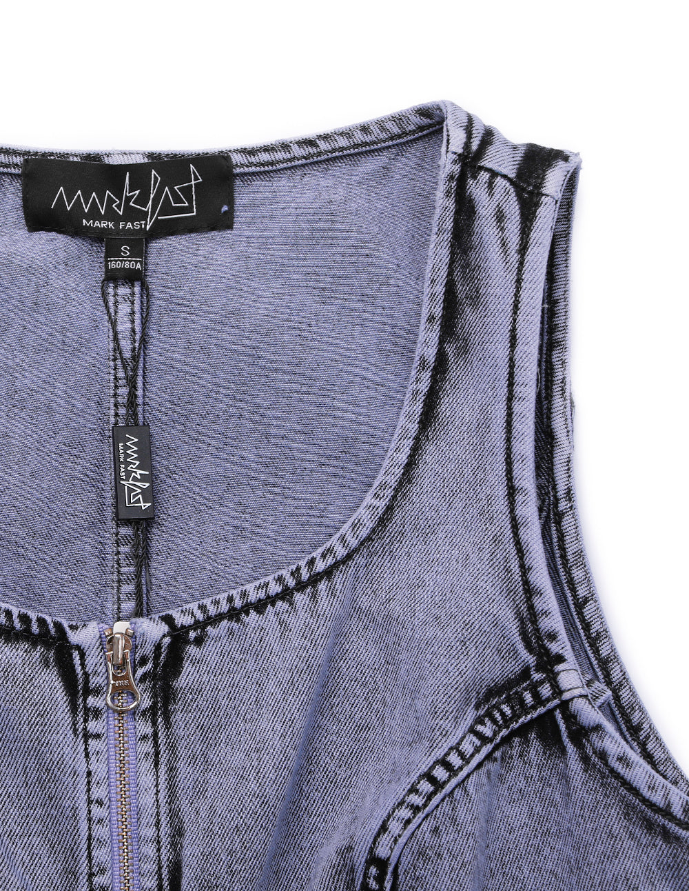 MF Iris Purple Washed Cotton Denim Vest