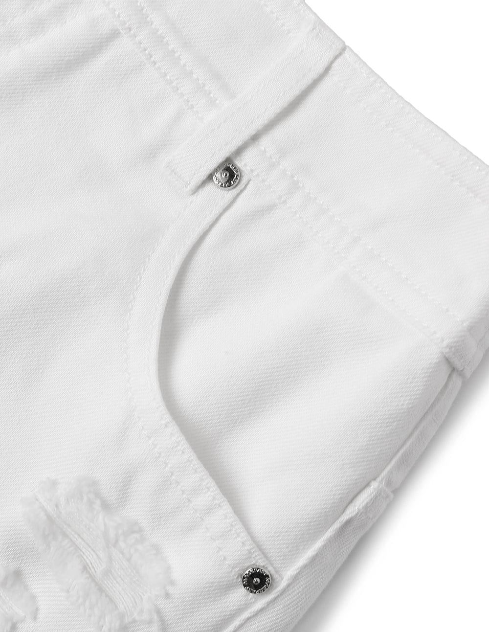 White Washed Ripped Denim Shorts