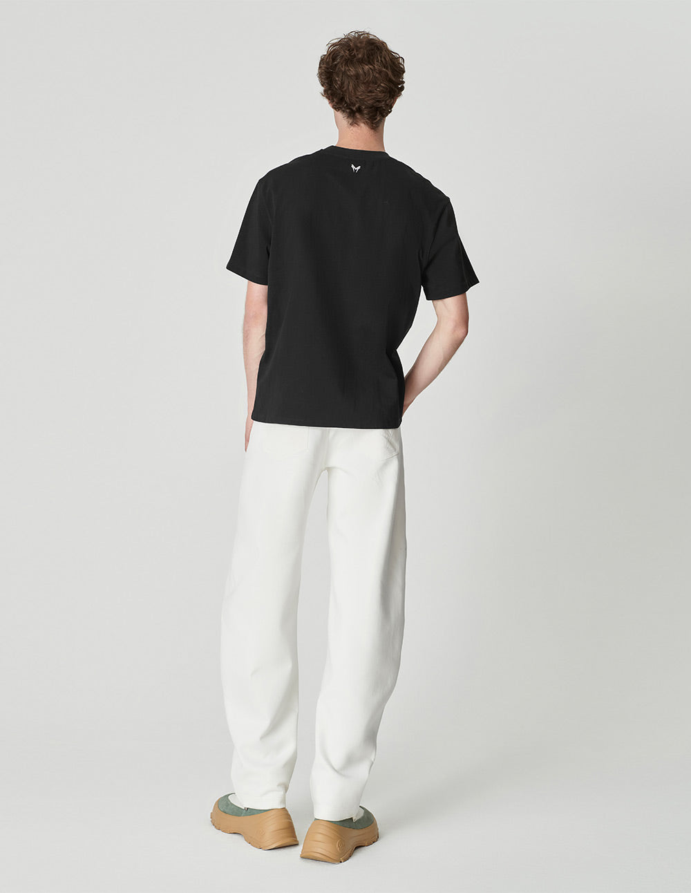 Couple Style Patchwork White Denim Casual Pants