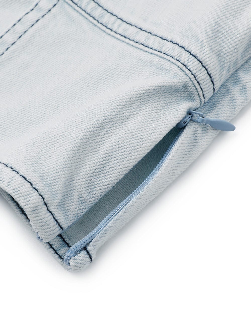 Women's Washed Denim Off-Shoulder Crop Top