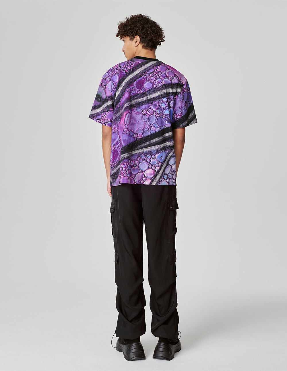 Unisex Printed Patch Loose T-Shirt