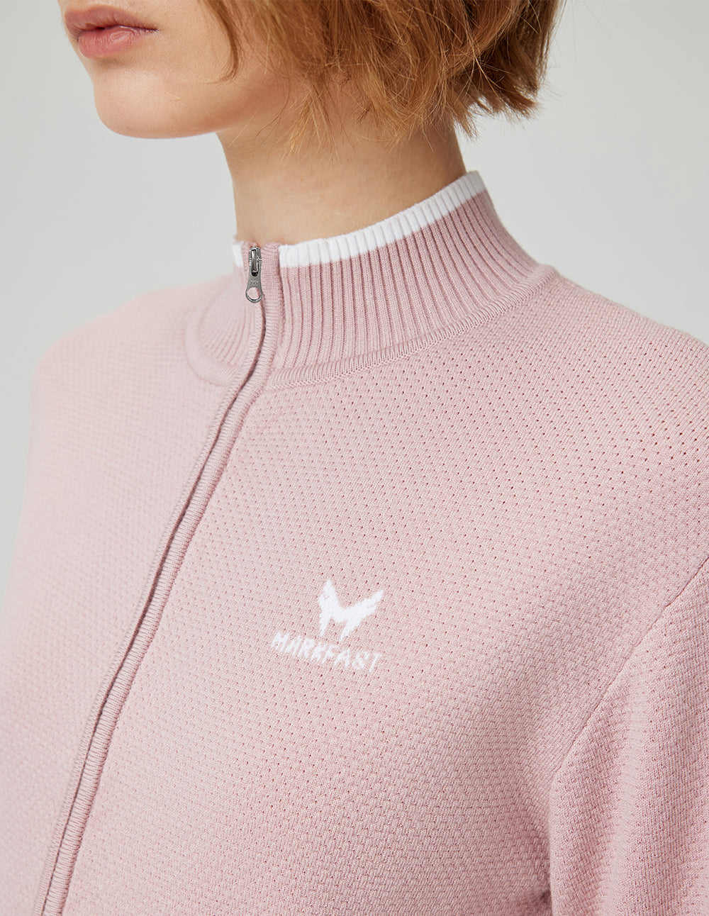 MF comfortable and versatile stand-up collar striped contrast color monster loose elastic ribbed knitted cardigan