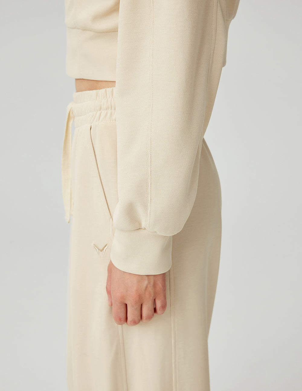 MF versatile slim basic hooded lace-up sweatshirt jacket