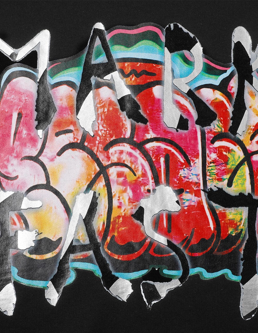 Unisex Loose Round Neck Colourful Shell Graffiti Sweatshirt