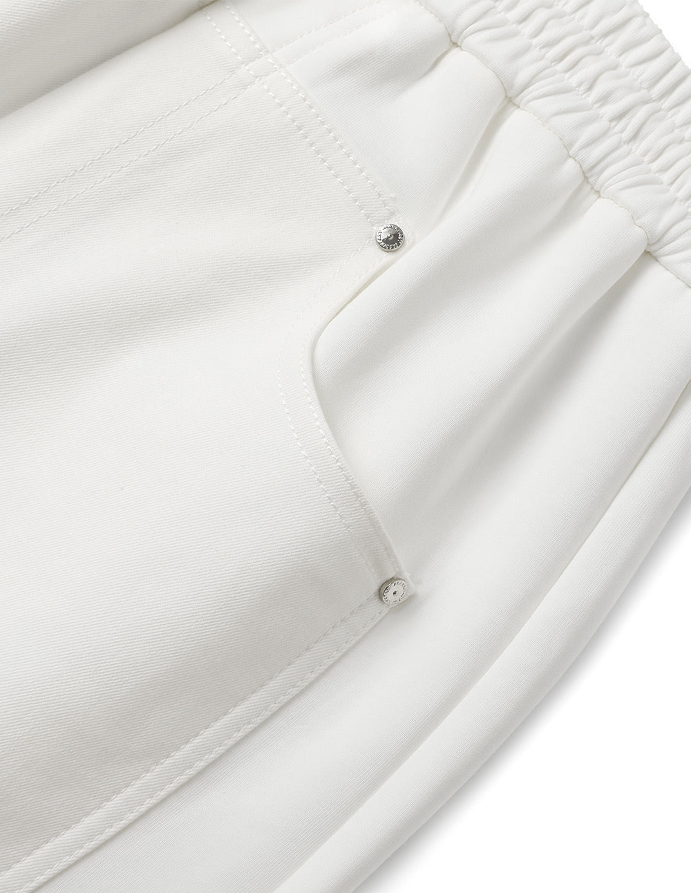 Couple Style Patchwork White Denim Casual Pants