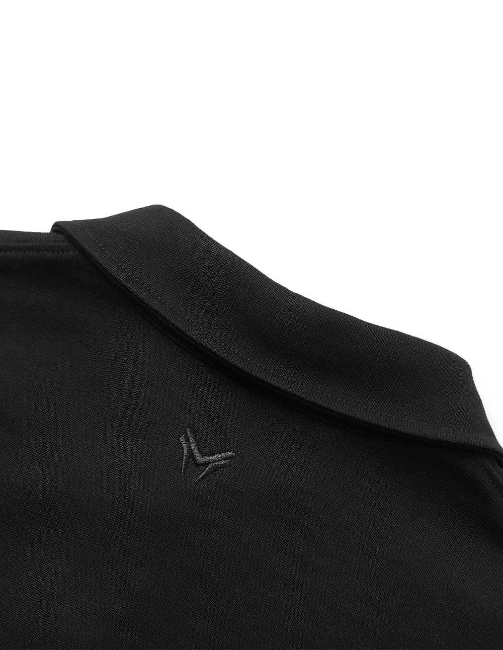 Women's Black Loose Cotton Polo Shirt