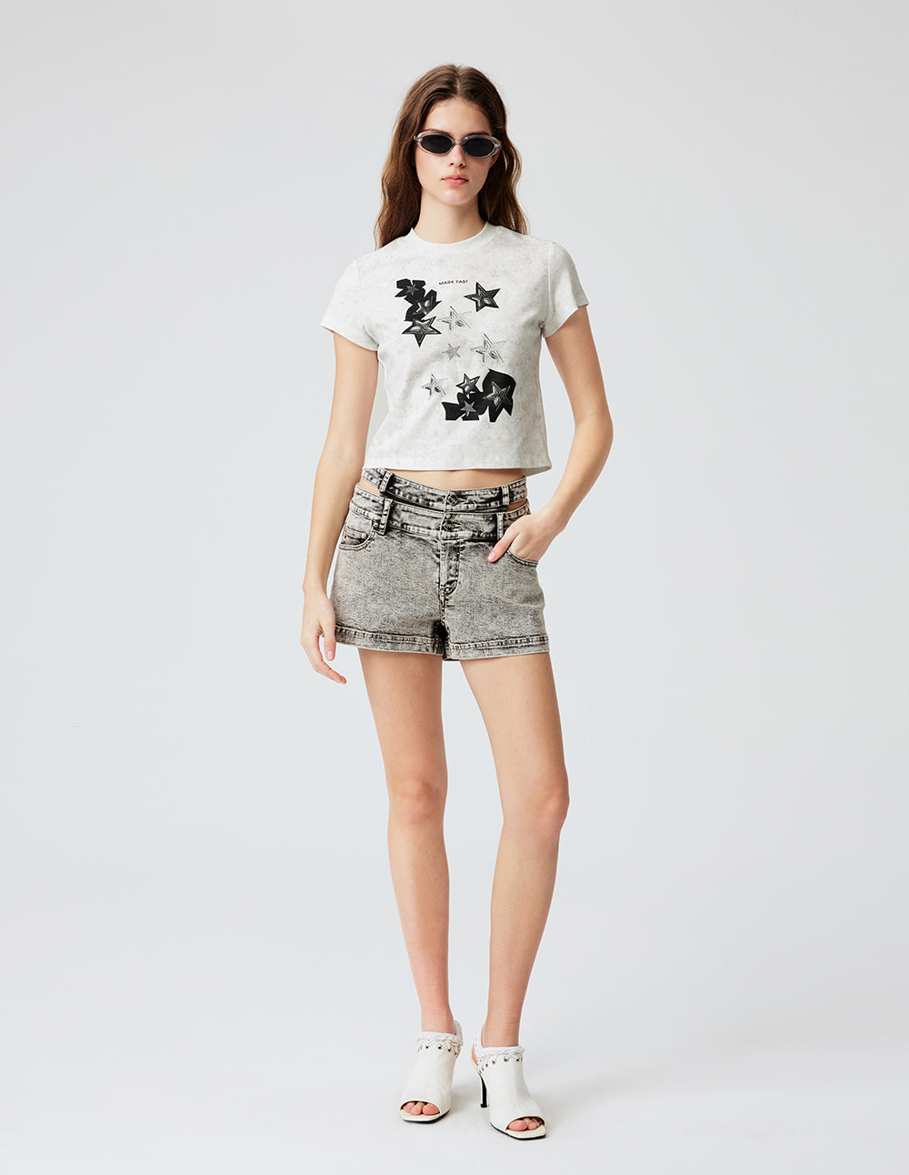 MF Solid-Color Cotton Spandex Stretch T-Shirts